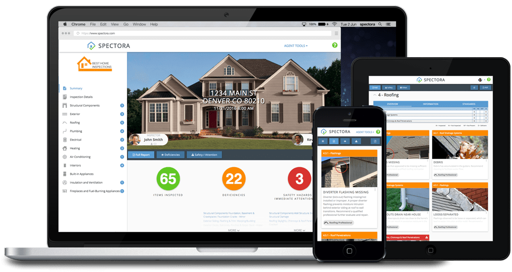 mockup of inspection report by First choice building inspections